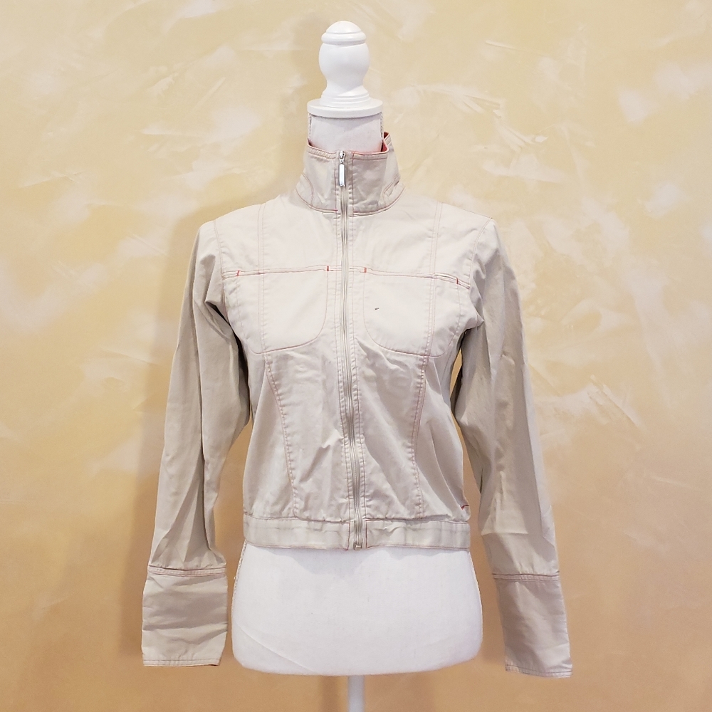 Nike Lightweight Cotton Jacket In Beige